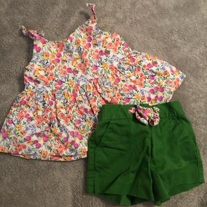 Janie and Jack Floral Tank Top & Shorts set